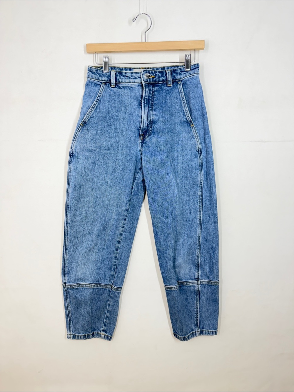 Everlane Womens Utility Barrel Jean High Rise Light Blue Size 27 Capsule Chic